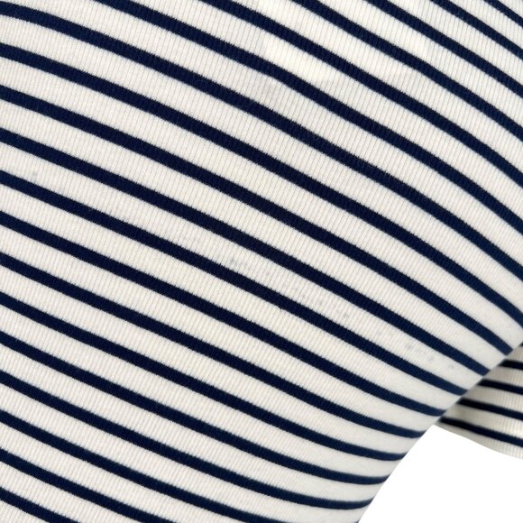 J.Crew Factory Striped Boatneck Fitted T-Shirt Blue White Medium NWT - Picture 7 of 10